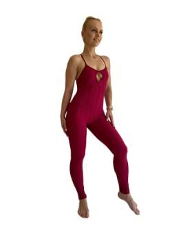 FITNESS4HAPPYNESS Damen Ärmellos Overall Gerippte Yoga Bodysuit Sport Jumpsuit Einteiler Hosenanzug One Piece Bodycon Strampler Playsuits Fitness Slim Sportanzug Trainingsanzug Fitness Outfits Set von FITNESS4HAPPYNESS