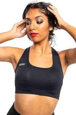 FITNESS4HAPPYNESS Designer Damen Sport Gym Fitness BH - CLIO - Top Ohne Bügeln Bustier Yoga BH Gepolsterter Bra Crop Top Damen BH Starker Halt Große Größe Gepolstert Fitness Lauf Joggen von FITNESS4HAPPYNESS