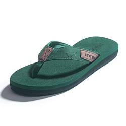 FITORY Herren Flip Flops Beach Sandalen Surfen Zehentrenner Sommerschuhe Grün Gr.40 von FITORY