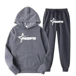 Corteiz 2-Piece Hoodie, NOFS Sports Suit,Men's Jogging Suit, Tracksuit, Sports Suit, Letter Print Loose Hoodies and Jogging Bottoms, Y2K for Men, Y2K Hip Hop Streetwear, Unisex von FITTAR