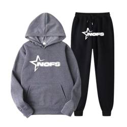 Corteiz 2-Piece Hoodie, NOFS Sports Suit,Men's Jogging Suit, Tracksuit, Sports Suit, Letter Print Loose Hoodies and Jogging Bottoms, Y2K for Men, Y2K Hip Hop Streetwear, Unisex von FITTAR