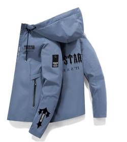 FITTAR Trapstar Men's Windbreaker Lightweight, trainingsjacke herren, windjacke herren, windbreaker herren, sportjacke herren,Transition Jacket Logo Printed, with Hood Unisex M-5XL von FITTAR