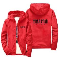 FITTAR Trapstar Men's Windbreaker Lightweight,Transition Jacket Logo Printed, Trapstar Jackets for Men, Trapstar Young Teenager Jacket, Trapstar London Jacket, with Hood Unisex M-5XL von FITTAR