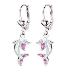 FIVE-D Kinder Ohrringe Delfin Zirkonia 925 Sterling Silber von FIVE-D