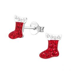 FIVE-D Ohrringe Weihnachten Nikolaus 925 Sterling Silber Kinder Ohrstecker Damen (Nikolaus Stiefel) von FIVE-D