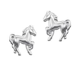 FIVE-D Ohrstecker Ohrringe Pferd Pony Galopp 925 Silber (Pferd-4) von FIVE-D