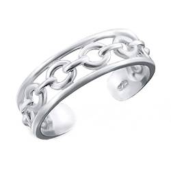 FIVE-D Ring Zehenring Zehring Damen Ring 925 Sterling Silber (Ringmuster) von FIVE-D