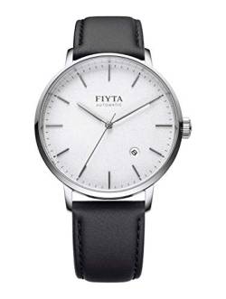 FIYTA Herrenuhr Analog Automatik mit Lederarmband GA802057.WWB in der Farbkombination weiß/Silber von FIYTA