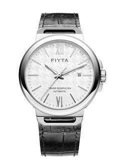 FIYTA Herrenuhr Analog Automatik weiß mit Lederarmband und 60 Stunden Gangreserve GA852000.WWB - Yachtsmen von FIYTA