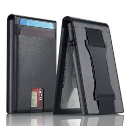 FIYUM Portmonee Herren Slim Wallet Herren, Geldbörse Herren Kartenetui Herren Karten Portemonnaie Herren Smart Wallet RFID Blocker Portemonnaie Pop Up Card Holder Wallet von FIYUM