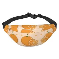 Cartoon Lemon Hüfttasche, Crossbody-Tasche, Herren, Damen, Laufen, Wandern, Bergsteigen, Reisen, Fitnessstudio, Fitness, Radfahren, Cartoon Fresh Orange, Einheitsgröße von FInpan