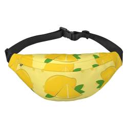 Cartoon Lemon Hüfttasche, Crossbody-Tasche, Herren, Damen, Laufen, Wandern, Bergsteigen, Reisen, Fitnessstudio, Fitness, Radfahren, Cartoon-Zitrone., Einheitsgröße von FInpan