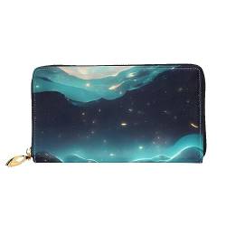 FInpan Starry Pusteblume Muster Damen Reißverschluss Geldbörse Lange Clutch Kreditkartenhalter Leder Geldbörse Reise Münzbörse, Science Fiction Stars, Einheitsgröße von FInpan