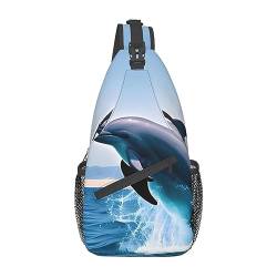 Jumping Up Dolphinspatterned Unisex Duffel Bag Crossbody Bag für Reisen Wandern Klettern Laufen Radfahren von FInpan