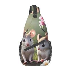 Mouse in Lovepatterned Unisex Duffel Bag Crossbody Bag für Reisen Wandern Klettern Laufen Radfahren, Maus in Liebe, Einheitsgröße von FInpan