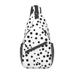 Mouse in Lovepatterned Unisex Duffel Bag Crossbody Bag für Reisen Wandern Klettern Laufen Radfahren, Scwharz und Weiß gepunktet, Einheitsgröße von FInpan