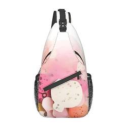 Poster Carpatterned Unisex Duffel Bag Crossbody Bag für Reisen Wandern Klettern Laufen Radfahren, Rosa Papier Schneiden Kunst, Einheitsgröße von FInpan