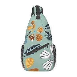 The Deep Oceanpatterned Unisex Duffel Bag Crossbody Bag für Reisen, Wandern, Klettern, Laufen, Radfahren, Helles Blumenmuster, Einheitsgröße von FInpan