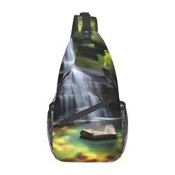 Waterfall Viewspatterned Unisex Duffel Bag Crossbody Bag für Reisen Wandern Klettern Laufen Radfahren von FInpan