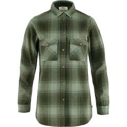 FJALLRAVEN Damen Övik Twill Shirt Ls W Langarmshirt, Deep Forest-Patina Green, XL von Fjäll Räven