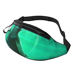 Art Green Bird Abstract Hüfttasche, Taschen für Herren und Damen, Verstellbarer Gürtel, Sporttasche für Outdoor-Sport, Reisen und Radfahren, Radfahren, Taschen-Schulterrucksack von FJAUOQ