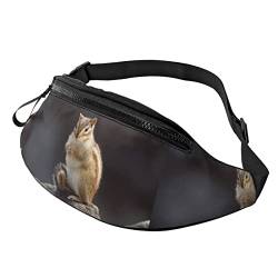 Brown Squirrel on The Mountain Hüfttasche für Herren und Damen, Verstellbarer Gürtel, Sporttasche für Outdoor-Sport, Reisen und Radfahren, Radfahren, Taschen-Schulterrucksack von FJAUOQ