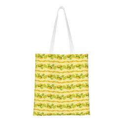 FJAUOQ Canvas Tote Bags for Women, Reusable Grocery Bags, Travel Tote Bags for Work Travel Shopping, Sonnenblumen-Hellgelb, Einheitsgröße, Canvas & Beach Tote Bag von FJAUOQ