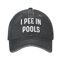 FJAUOQ I Pee in Pools Hut für Männer Baseball Caps mit Design Caps, Schwarz , One size von FJAUOQ