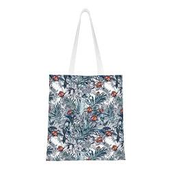 FJAUOQ Pig Canvas Tote Bags for Women, Reusable Grocery Bags, Travel Tote Bags for Work Travel Shopping, Pfingstrose, Einheitsgröße, Canvas & Beach Tote Bag von FJAUOQ