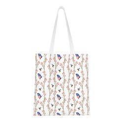 FJAUOQ Sunflower Canvas Tote Bags for Women, Reusable Grocery Bags, Travel Tote Bags for Work Travel Shopping, Sommer Blumen, Einheitsgröße, Canvas & Beach Tote Bag von FJAUOQ