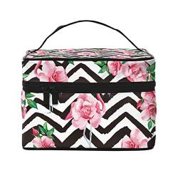 Flamingo-Make-up-Tasche für Frauen,Reise-Kosmetiktasche mit großem Fassungsvermögen,tragbarer Kulturbeutel,Make-up-Tasche für Mädchen,niedliches Schmuck-Make-up-Pinsel-Organizer-Etui,Geschenke fü von FJAUOQ