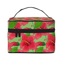 Retro-Blumen-Make-up-Tasche für Frauen,Reise-Kosmetiktasche mit großem Fassungsvermögen,tragbarer Kulturbeutel,Make-up-Tasche für Mädchen,niedliches Schmuck-Make-up-Pinsel-Organizer-Etui,Geschenk von FJAUOQ