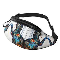 Schöne Katze Silhouette Hüfttasche Taschen Männer und Frauen Verstellbarer Gürtel Sporttasche für Outdoor-Sport, Reisen und Radfahren Radfahren Tasche Schulterrucksack von FJAUOQ