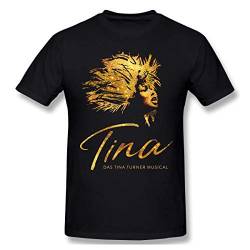 Tina Sports Shirts – The Tina Turner Musical Herren Schwarz Beliebtes T-Shirt von FJAUOQ