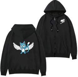 FJHYEEBN Fairy Tail Anime Kostüm Pullover Alltag Jacke mit Reißverschluss Zip Up Hoodie Lucy Natsu Cosplay Jacke,007-XL von FJHYEEBN