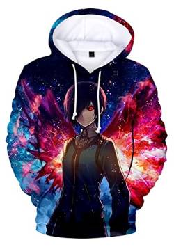 FJHYEEBN Tokyo Ghoul Hoodie Pullover Japanischer Anime Tokyo Ghoul Sweatshirt Pullover Cosplay Kostüm-11380-3XL1 von FJHYEEBN