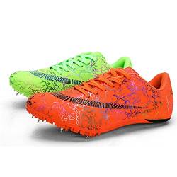 FJJLOVE Männer Damen Track & Field Schuhe, Spikes Laufende Turnschuhe Leichte Springschuhe Für Jugendliche, Jungen Und Mädchen,Multi Colored,39 EU von FJJLOVE