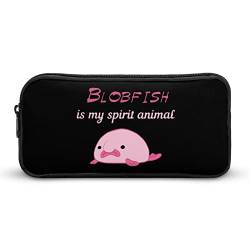 FJQWKLF Blobfish is My Spirit Federmäppchen mit Tiermotiv, Stifteetui, Stifthalter, Schreibwarenbox, Make-up-Organizer, Aufbewahrungstasche von FJQWKLF