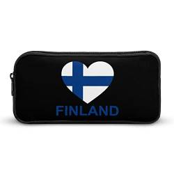 FJQWKLF Love Finland Bedrucktes Federmäppchen, Stiftebeutel, Halter, Schreibwarenbox, Make-up-Organizer, Aufbewahrungstasche von FJQWKLF
