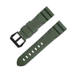 FKIMKF Panerai Uhrenarmband, Zubehör für PAM1392/0682-Serie, 22 mm, 24 mm, Fluorkautschuk, weiches FKM-Gummi-Uhrenarmband, 42/44 mm Zifferblatt, 24 mm, Achat von FKIMKF