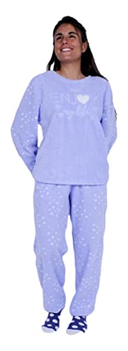 FLASHPIJAMAS Fleece-Pyjama aus Fleece in 3 Teilen, T-Shirt, Hose und Socken. Warmes T-Shirt und Lange Hose. Modell Enjoy Life von FLASHPIJAMAS