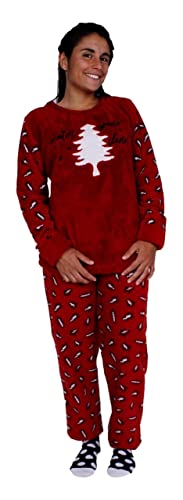 FLASHPIJAMAS Fleece-Pyjama aus Fleece in 3 Teilen, T-Shirt, Hose und Socken. Warmes T-Shirt und Lange Hose. Modell Pine von FLASHPIJAMAS