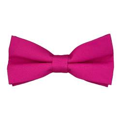 FLIEGENFAENGER Fliege Herren Pink zum Anzug mit Einstecktuch kombinierbar Herren Fliege Gebunden Hochzeit Rosa (Rose Dunkel) von FLIEGENFAENGER