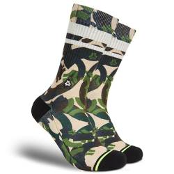 FLINCK Socken Army Camo - Crossfit-Socken, Laufsocken, Fitness-Socken, Fahrradsocken mit nahtlosem Zehenverschluss 42-44 von FLINCK