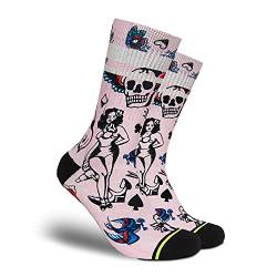 FLINCK Sportsocken Jokers Ink 1 paar - Crossfit-Socken, Laufsocken, Fitness-Socken, Fahrradsocken mit nahtlosem Zehenverschluss (42-44) von FLINCK