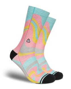 FLINCK Sportsocken Swirl Socken 1 Paar - Crossfit-Socken, Laufsocken, Fitness-Socken, Fahrradsocken mit nahtlosem Zehenverschluss (36-38) von FLINCK