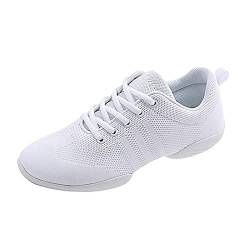 Damen Cheerleading Schuhe Mädchen Cheer Schuhe Yoga Tanzschuhe Fitness Gymnastik Training Schuhe Weiß 40 von FLIOZY