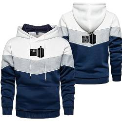 FLOATING Pullunder Herren Doc.Tor Who, Langarm Kängurutaschen Motiv Pullover mit Kapuze, Unisex Mode Bequemes Kapuzenpulli für Workout Fitness-White||XXL von FLOATING