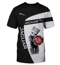 T-Shirt für Herren - JA.GU.A.R Top Sommer Sport Shirt Männer Rundhalsausschnitt Casual Kurzarm T Shirts-Black||2XL von FLOATING