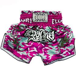 FLUORY, Muay-Thai-Shorts, reißfeste Shorts für Boxen / MMA / Kampfsport, Bekleidung für Männer / Frauen / Kinder Gr. XS, Mtsf09zihong von FLUORY